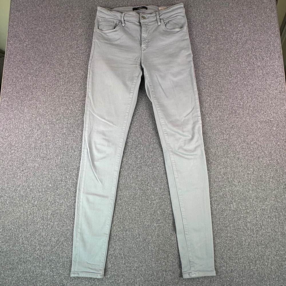 Mavi Jeans Womens 30 Tess High Rise Skinny Grey Stretch Denim